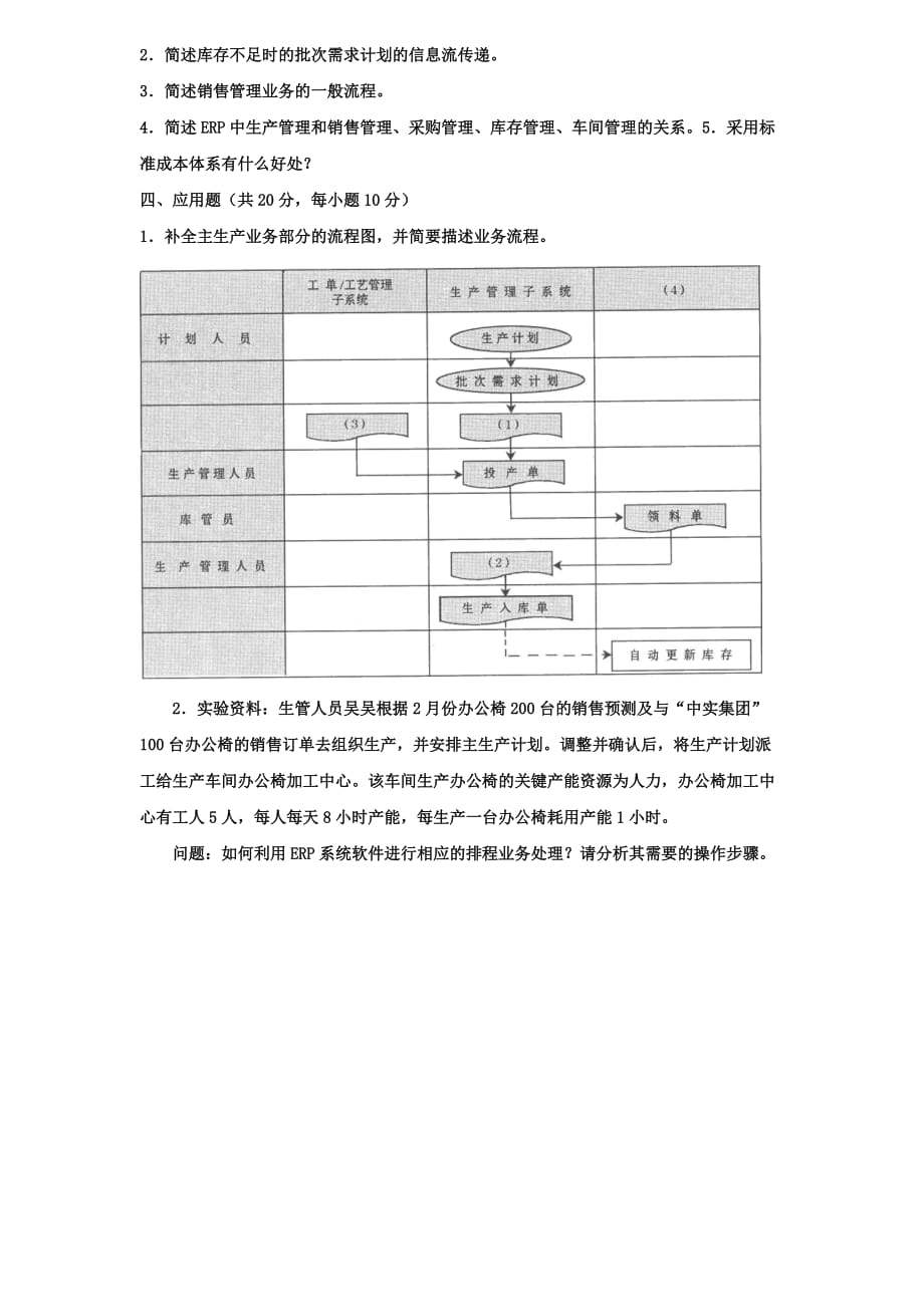 《ERP原理与应用》综合练习_第3页