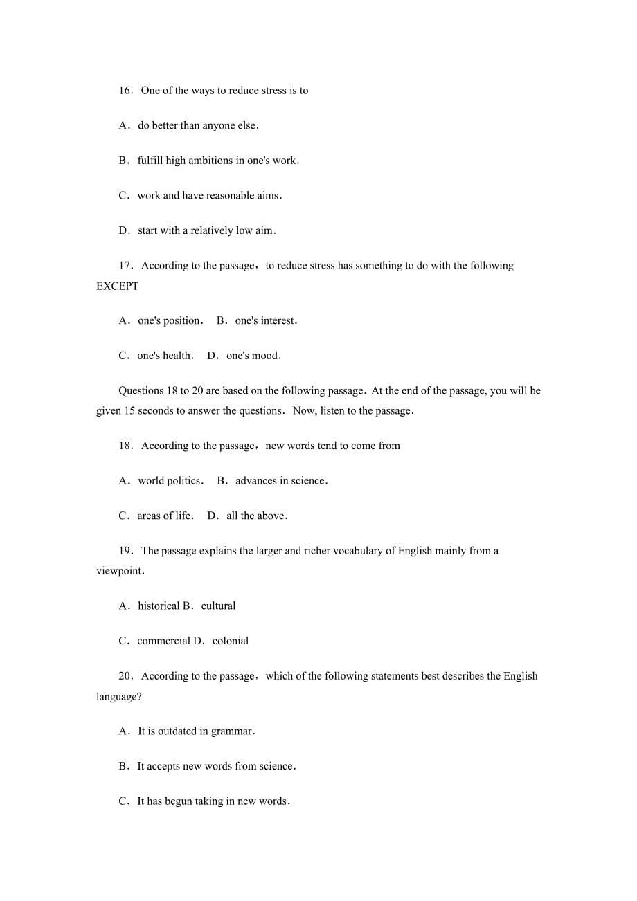 2012年英语专业四级考试真题及答案 .doc_第5页