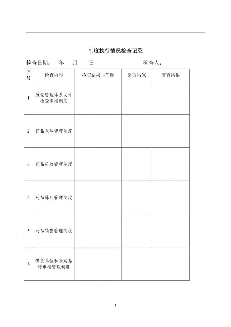 [精选]质量管理制度文件表格_第5页