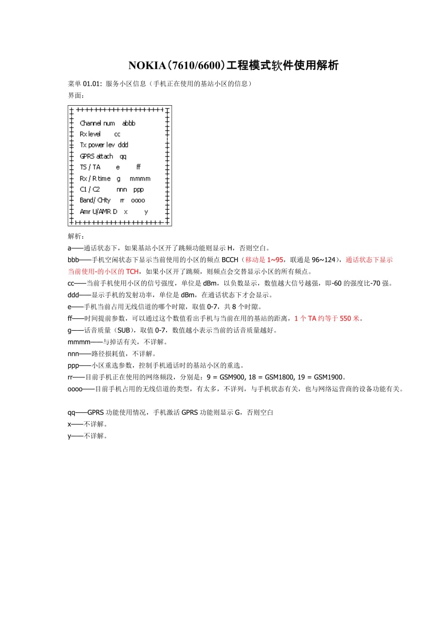 [精选]诺基亚7610工程模式说明_第1页