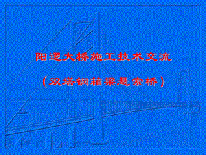 阳逻大桥施工技术交流-双塔钢箱梁悬索桥