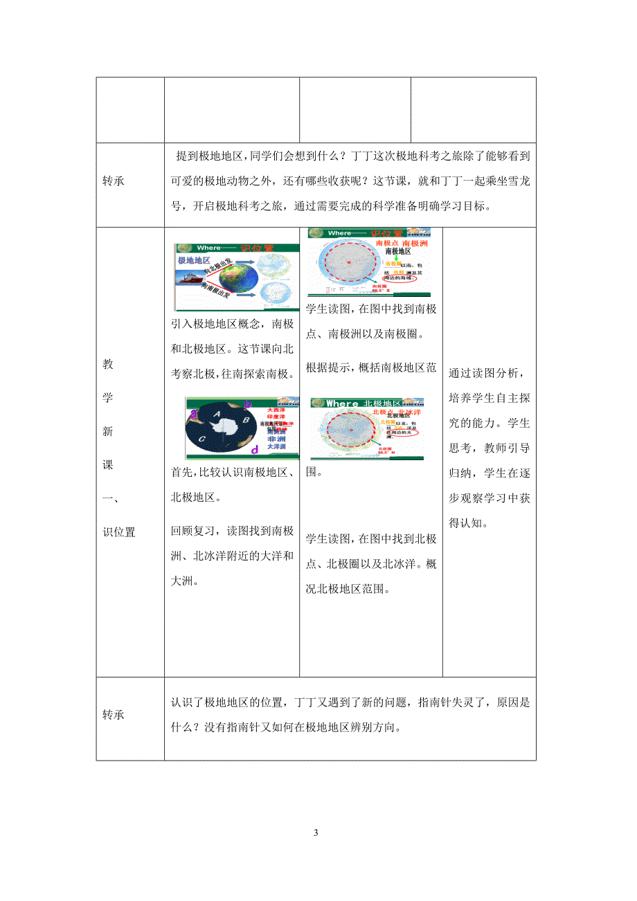 初中地理_极地地区-独特的自然环境教学设计学情分析教材分析课后反思_第3页