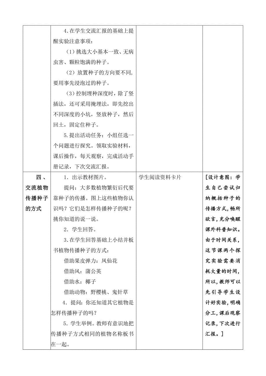 苏教版小学科学四年级下册第四单元《繁殖》（表格版）_第5页