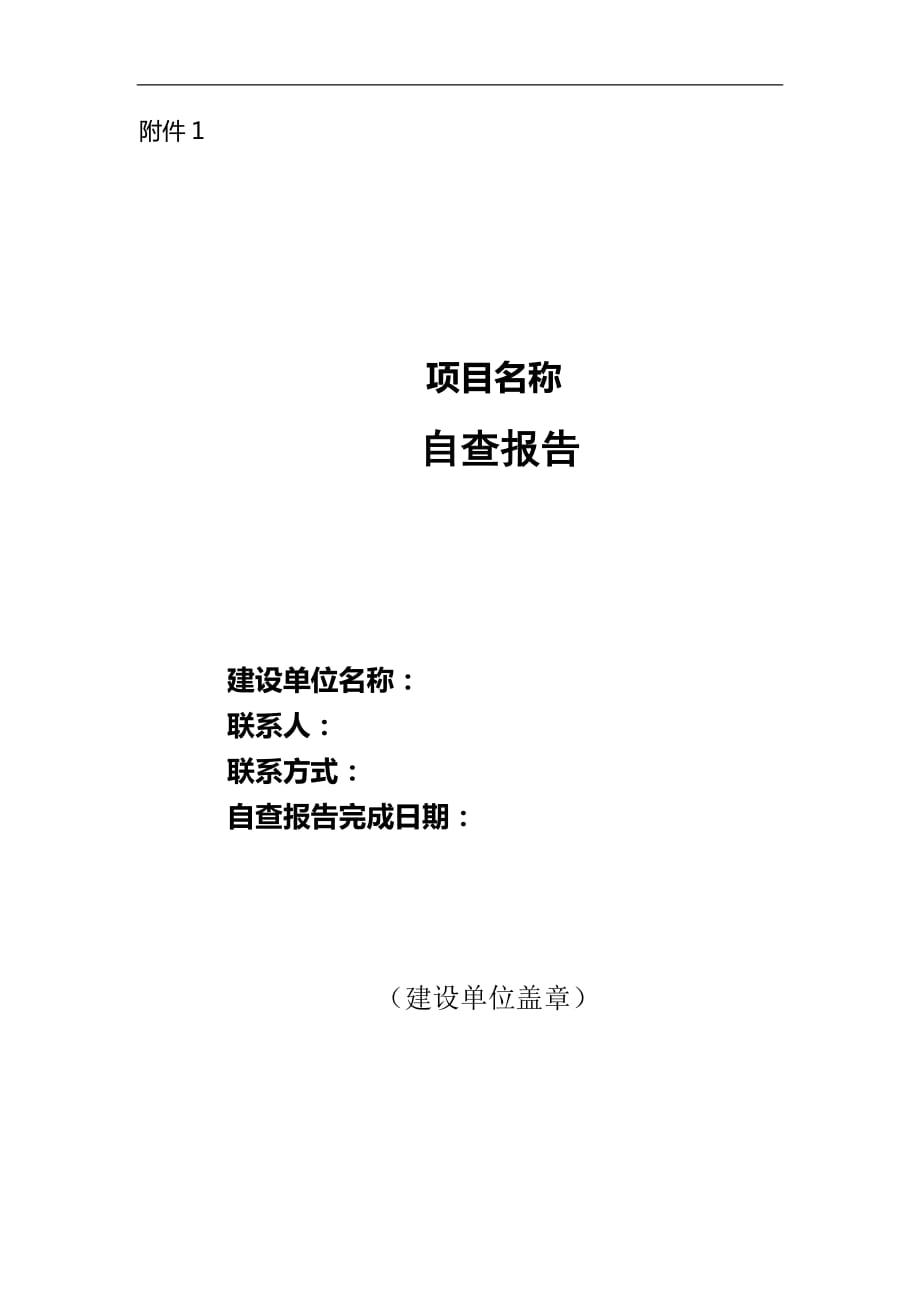 项目自查的报告 .docx_第1页