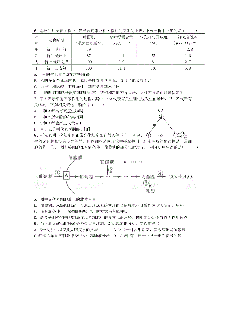 推荐）好题速递——上海市普陀区2013届高三高考生物一模卷试题及答案_第2页