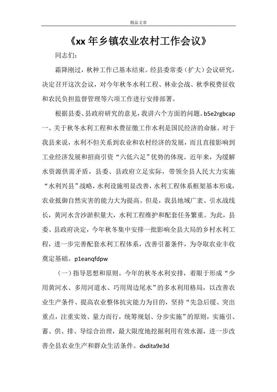 《2021年乡镇农业农村工作会议》_第1页