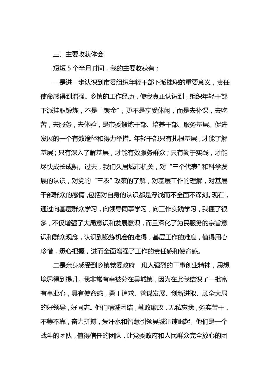 《汇编精选范文）个人工作总结范文：党委副书记挂职工作总结范文》_第5页