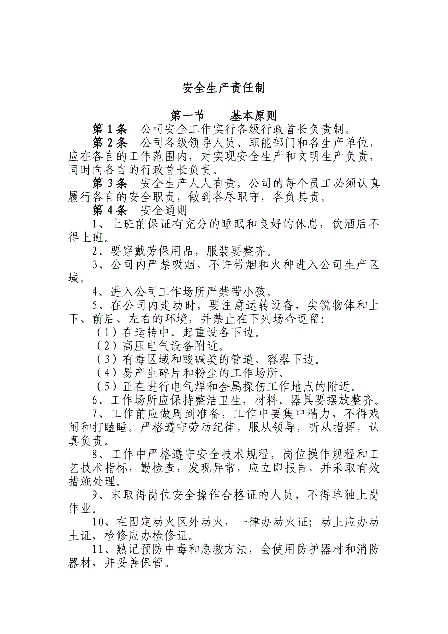 安全生产责任制及管理制度14页_第2页