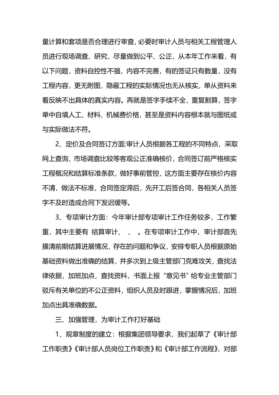 《汇编精选范文）公司审计工作总结范文》_第2页