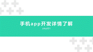 手机app开发详情了解