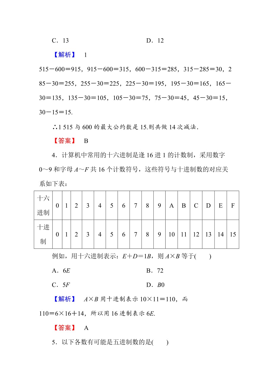 高中数学人教A版必修三 第一章 算法初步 学业分层测评8 Word版含答案-精品完整版_第2页