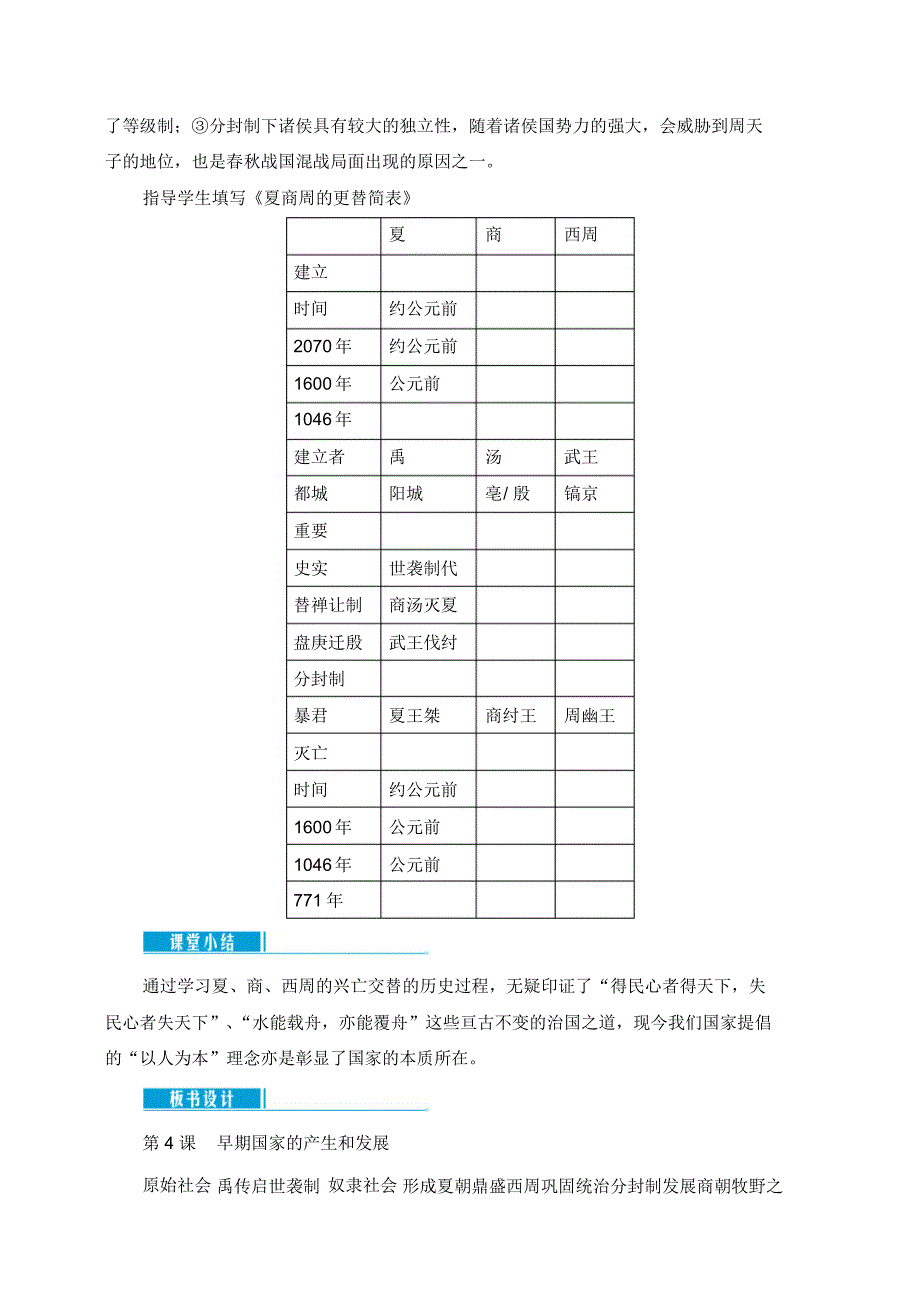 (人教版)七年级历史上册：第二单元夏商周时期：早期国家的产生与社会变革_第4页