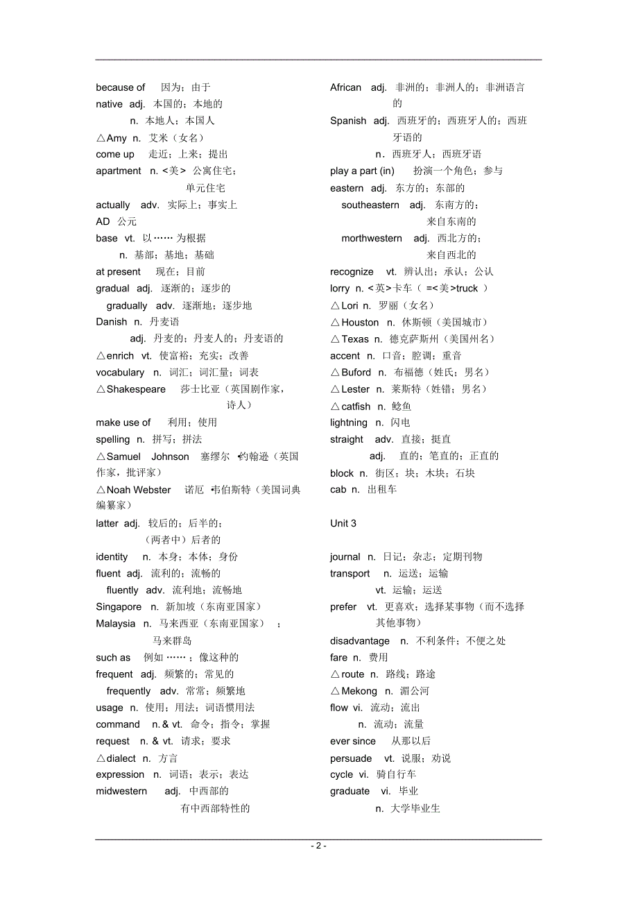 (完整版)人教版高中英语全部单词表_第2页