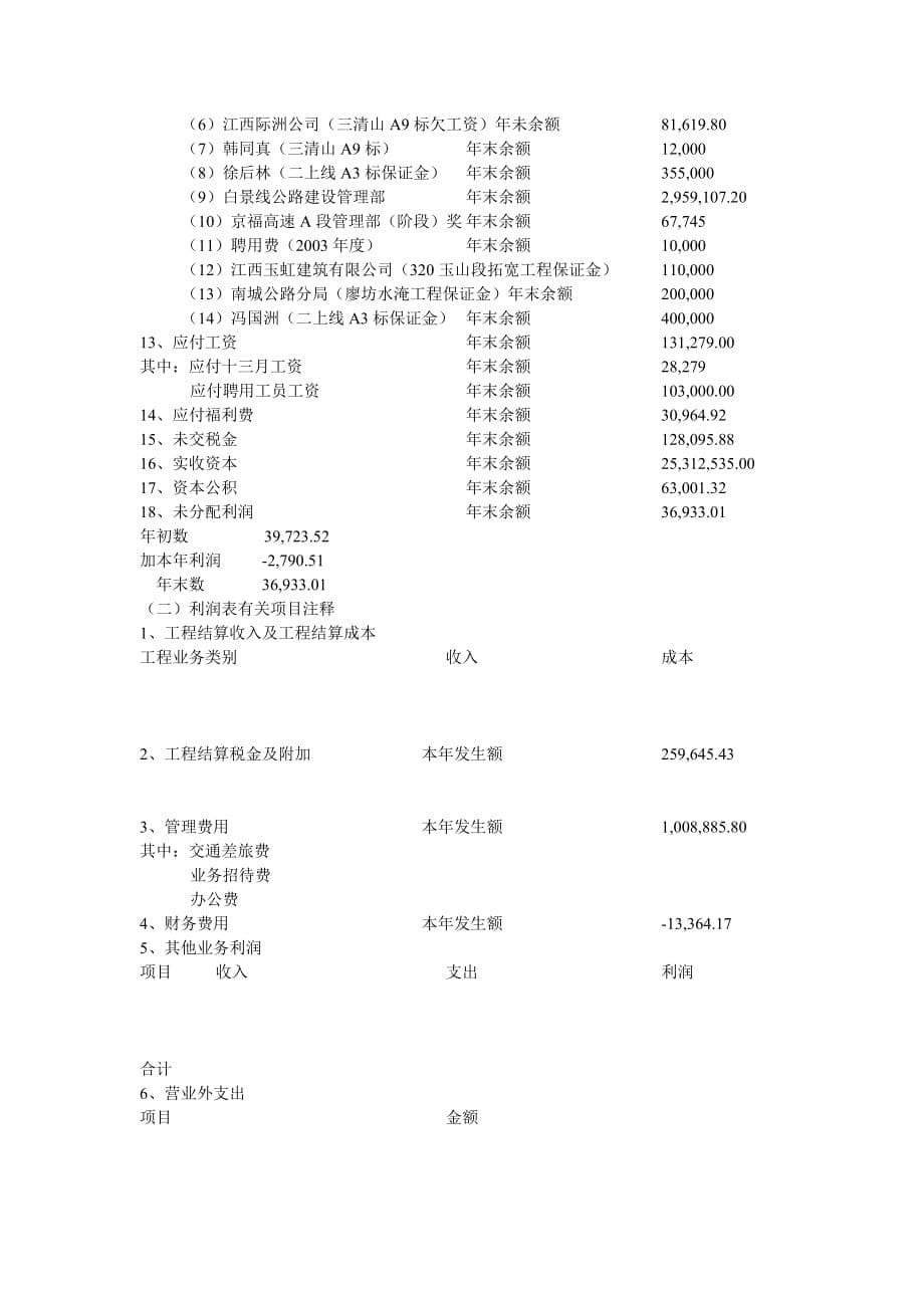 2004年度会计报表附注_第5页