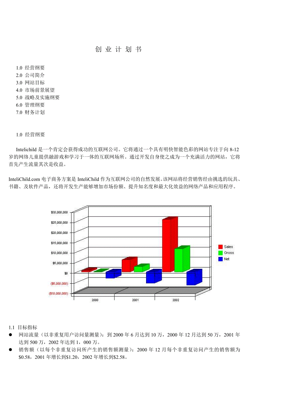 [精选]InteliChild创业计划书_第1页