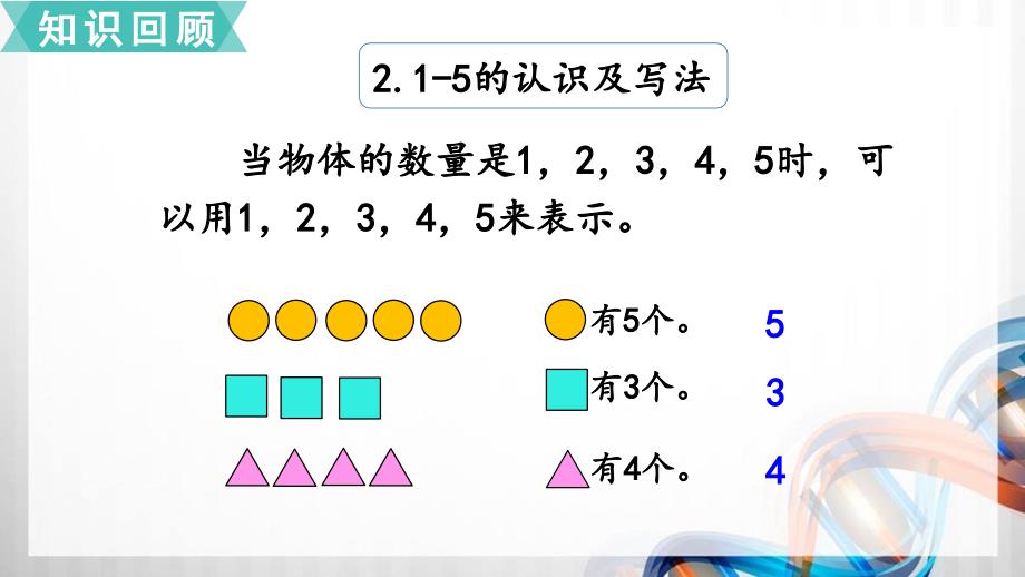 北师大版一年级数学上册《整理与复习（1）》课件_第4页