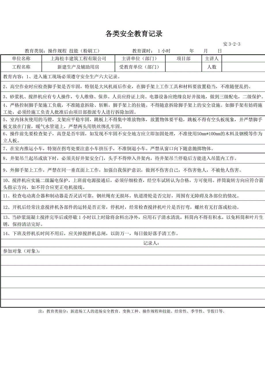 《各类安全教育记录》word版_第2页
