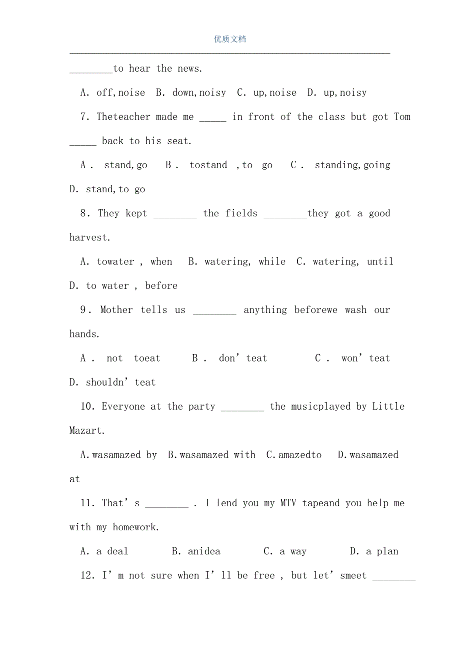 初三英语unit7测试（Word可编辑版）_第2页