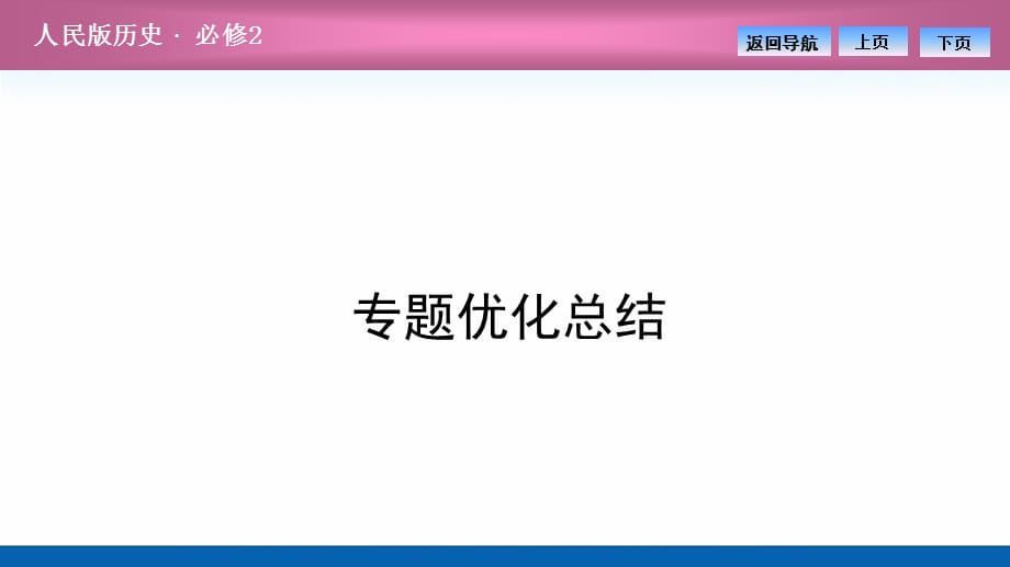 2020-2021学年人民版历史必修2课件-苏联社会主义建设的经验与教训-专题优化总结_第1页