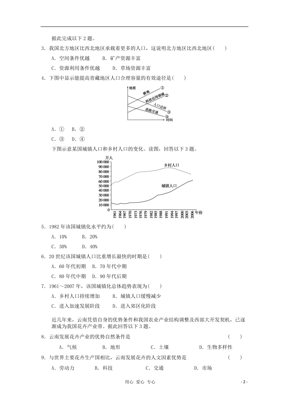 《高三生物 复习精品课件及资料2012年高考地理备考专题复习练习30 新人教版必修2》_第2页