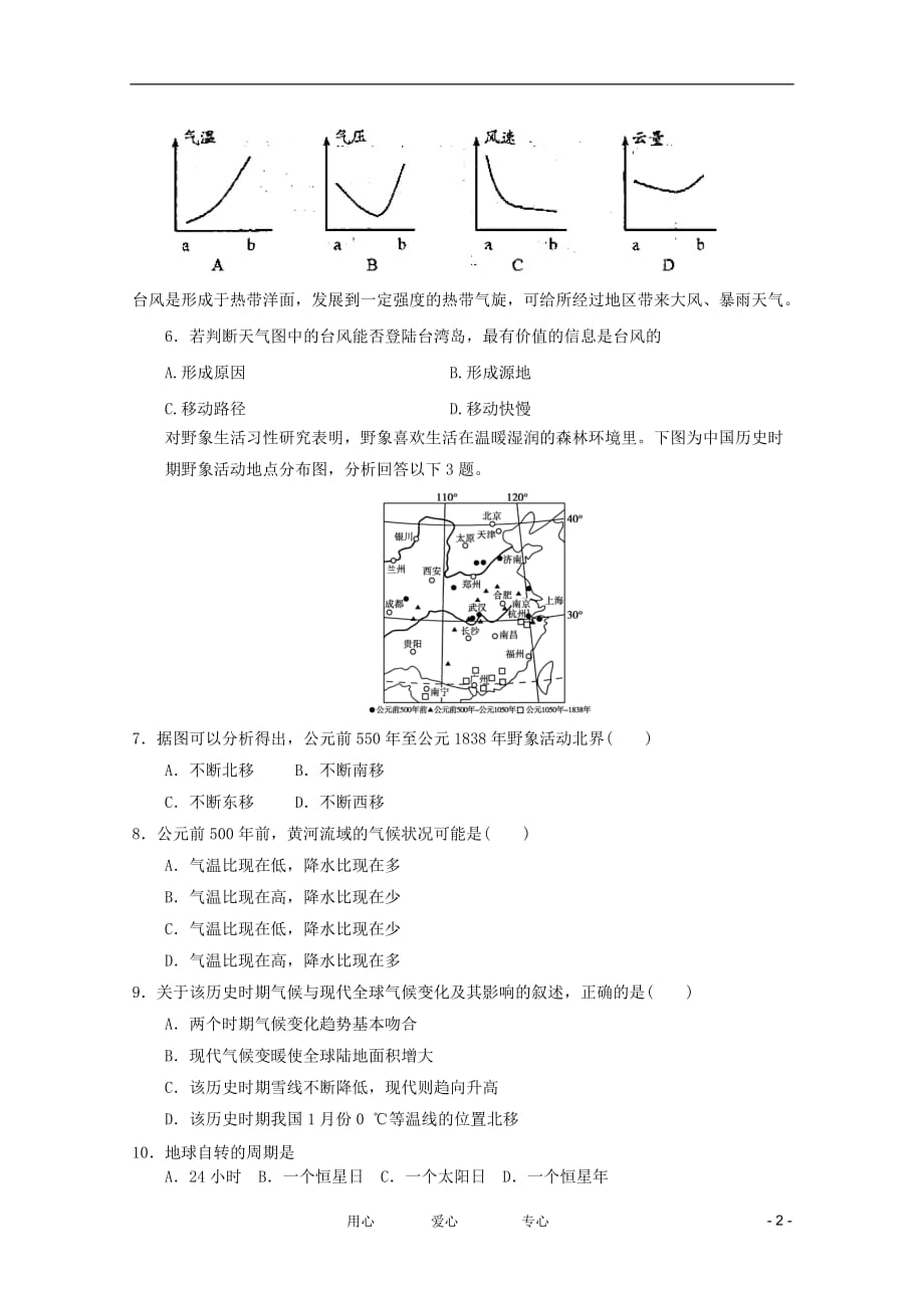 高三生物 复习精品课件及资料【点石成金】2012届高考地理二轮复习专题22 必修1_第2页