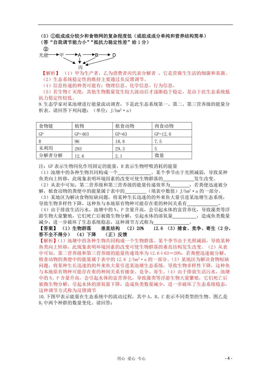 《高考生物名师预测 知识点12生态系统试题》_第4页