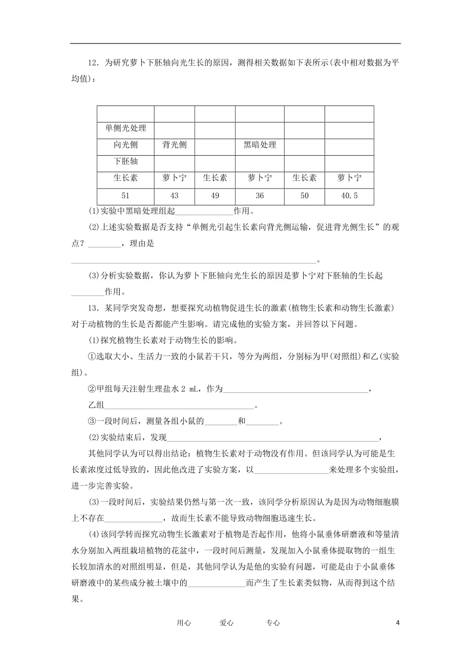 《高考生物重点突破专题9 调节植物生命活动的激素》_第4页