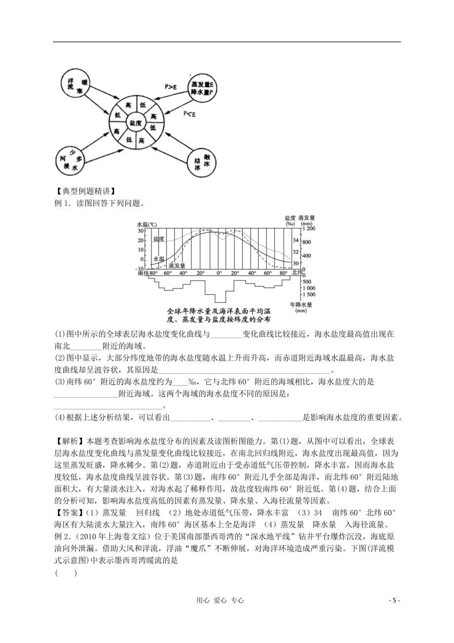 《高三生物 复习精品课件及资料2013届高考地理一轮全程复习方案 第49讲 海洋地理（海洋水体）》_第5页