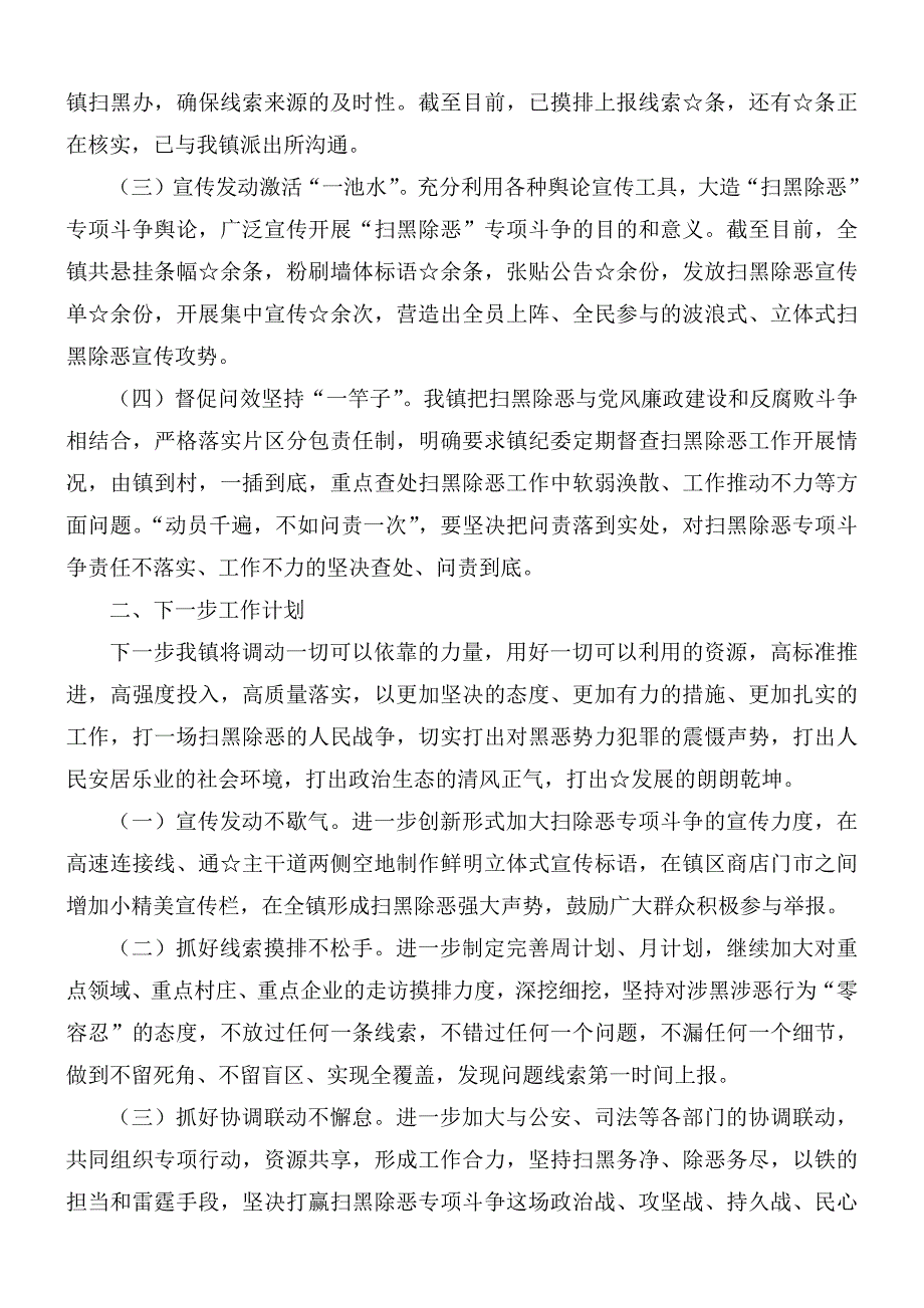 2020年扫黑除恶专项斗争工作汇报总结_第2页