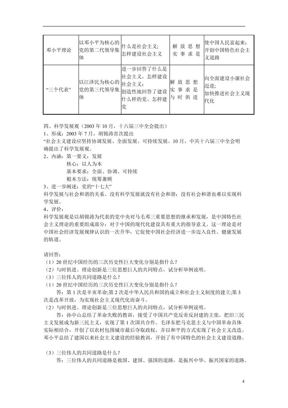 《高三生物 复习精品课件及资料高中历史 第24课社会主义建设的思想指南笔记 岳麓版必修3》_第4页