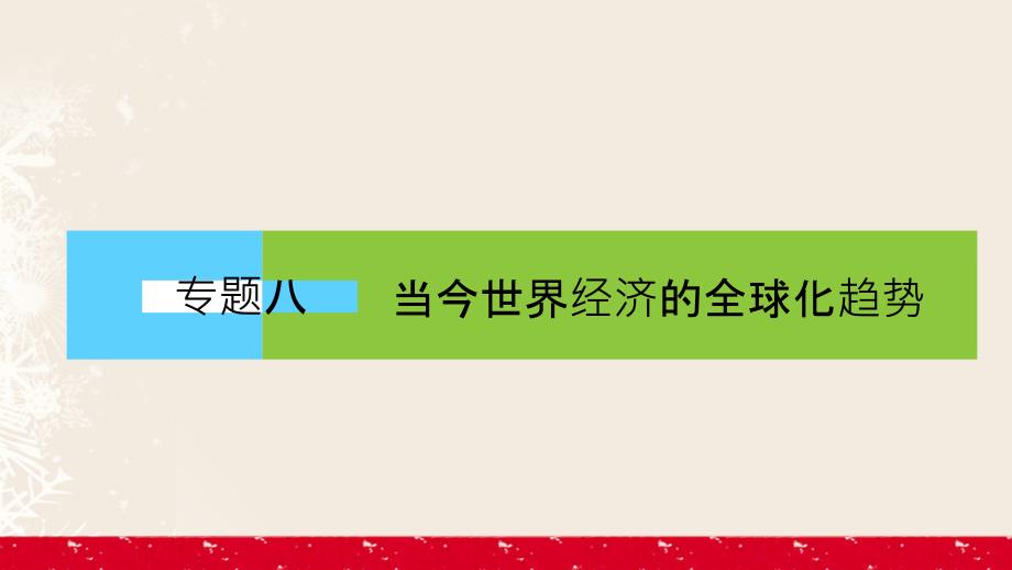 高中历史 专题8 当今世界经济的全球化趋势 8_1 二战后资本主义世界经济体系的形成 人民版必修2_第1页