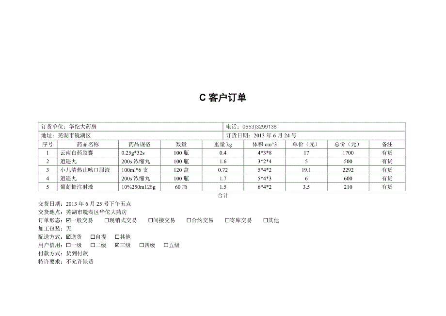 [精选]配送实训项目一__订单处理作业_第4页