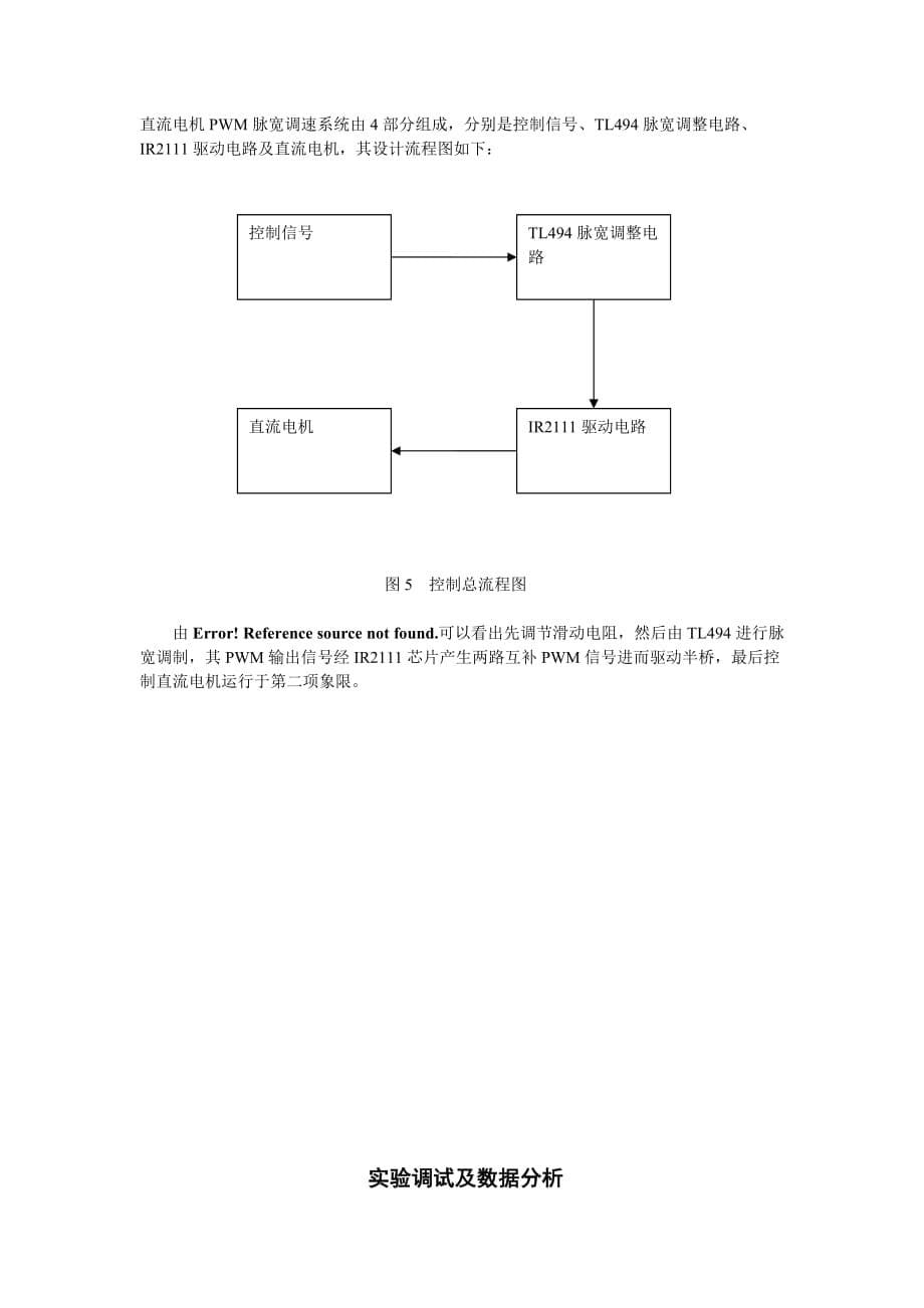 直流电机PWM脉宽调速系统设计_第5页