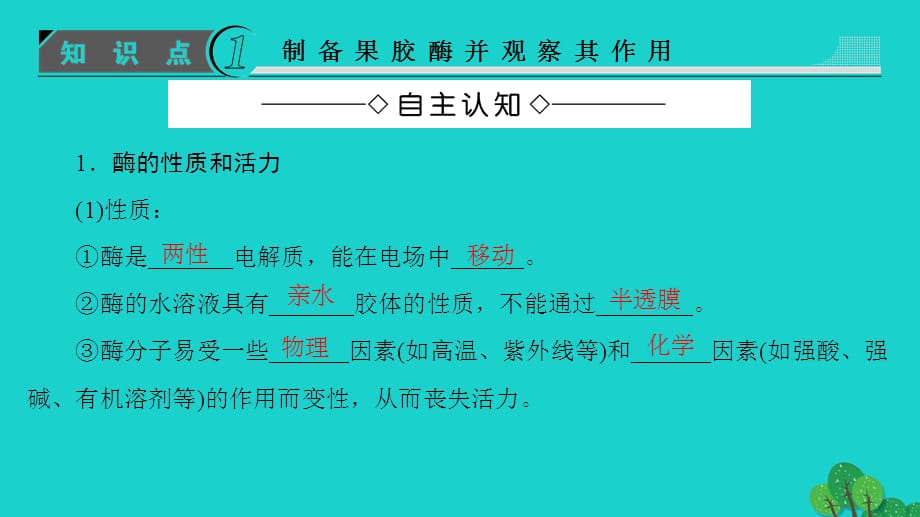 高中生物 第3章 酶的应用技术实践 第1节 酶的制备和应用 苏教版选修1_第3页