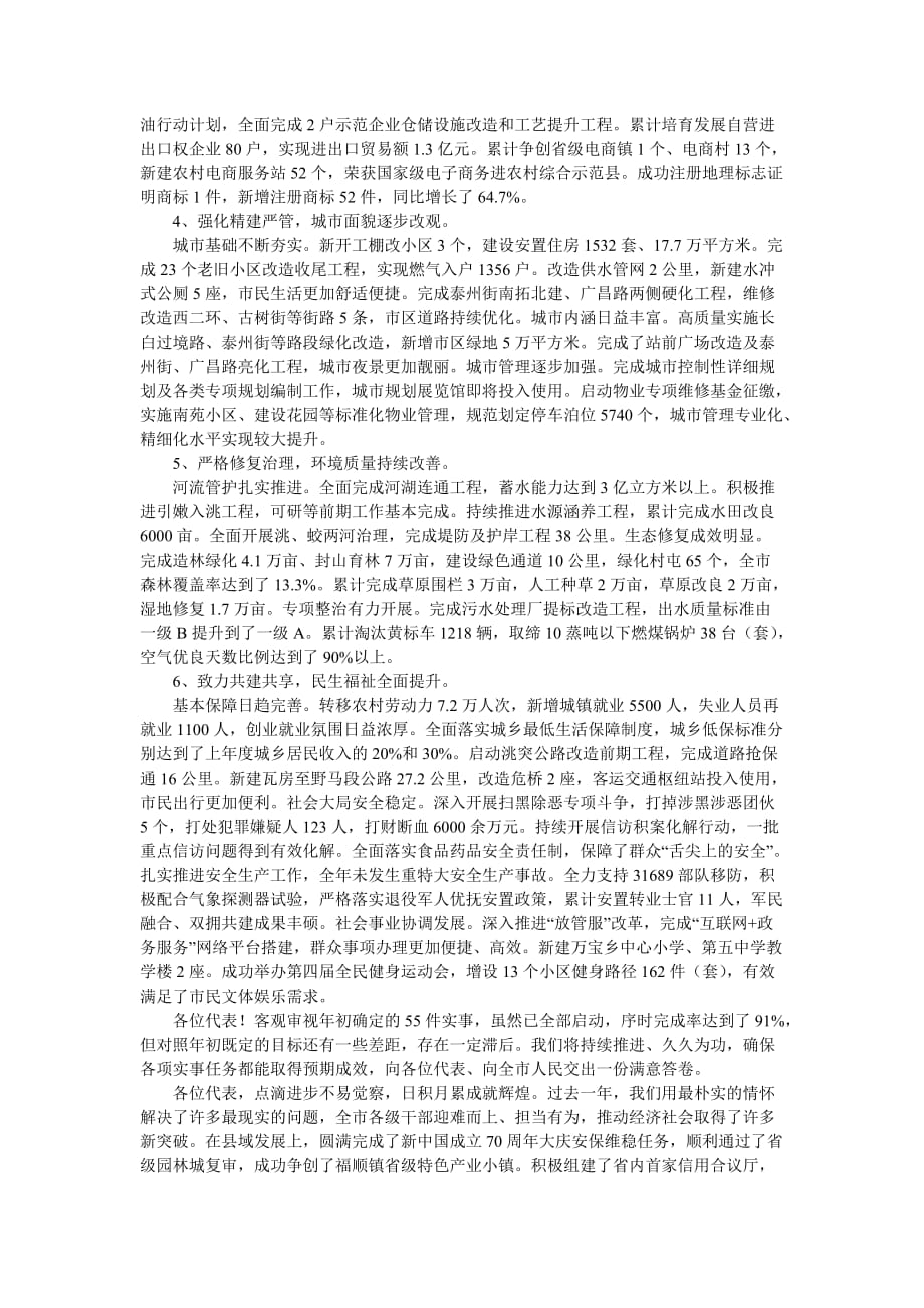 2020年洮南市政府工作报告全文_第2页