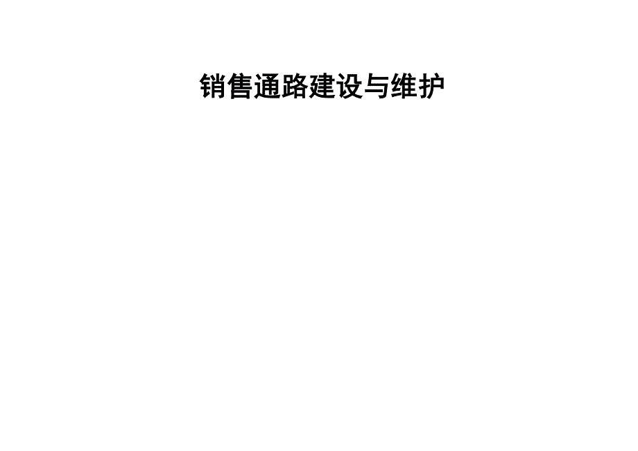 [精选]销售通路建设及其维护_第2页