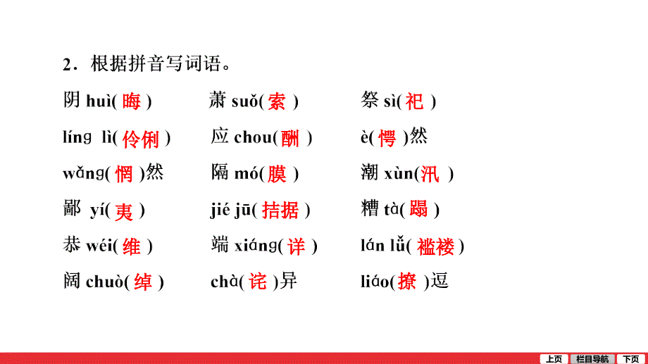 2020-2021年中考语文一轮教材过关课件9年级•上册 第四单元_第4页