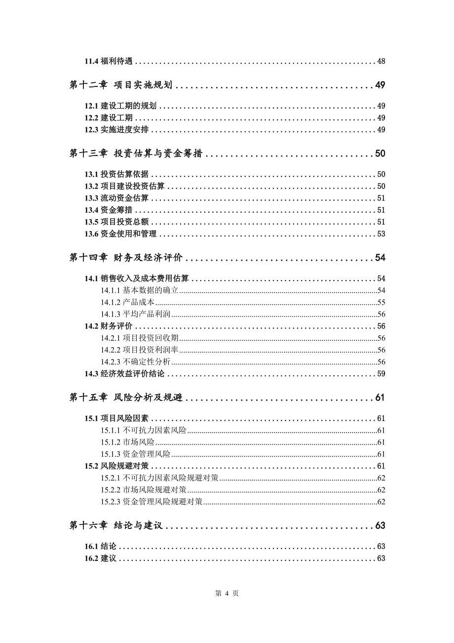 铸模涂料生产建设项目可行性研究报告_第5页
