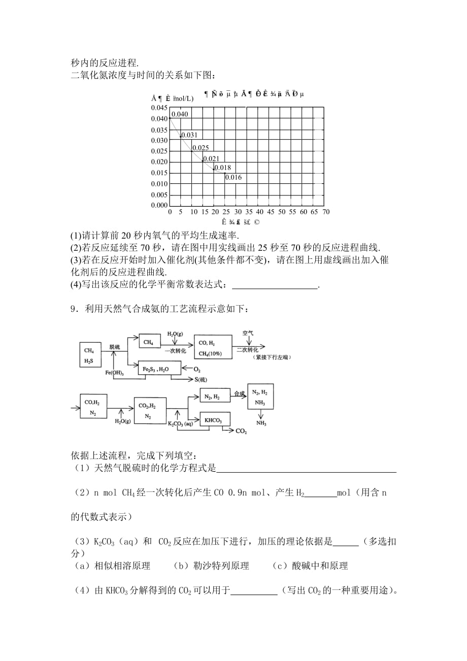 化学高考专题复习21-化学反应速率化学平衡高考真题_第3页