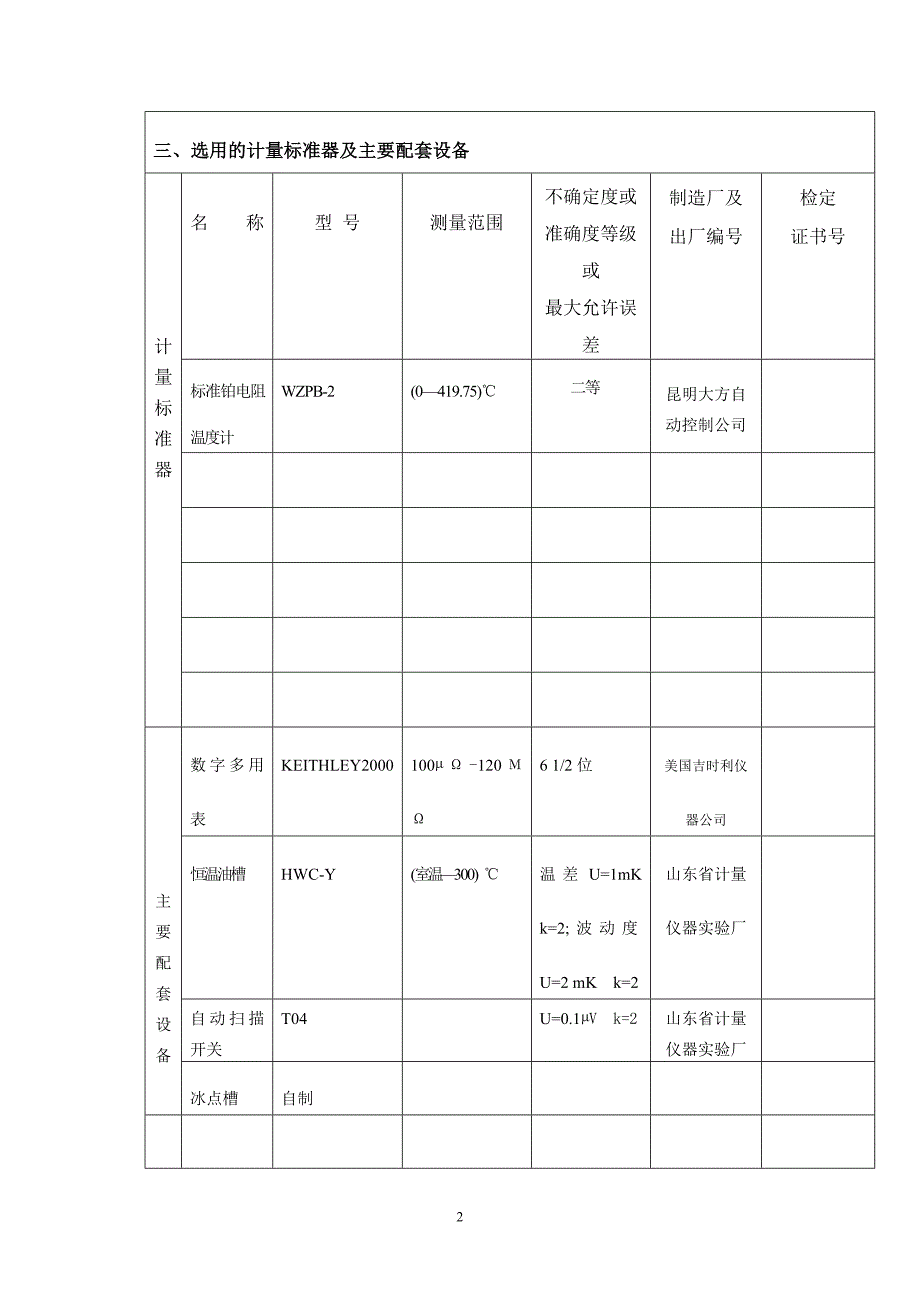 二等铂电阻温度计标准装置技术报告 (2)_第2页