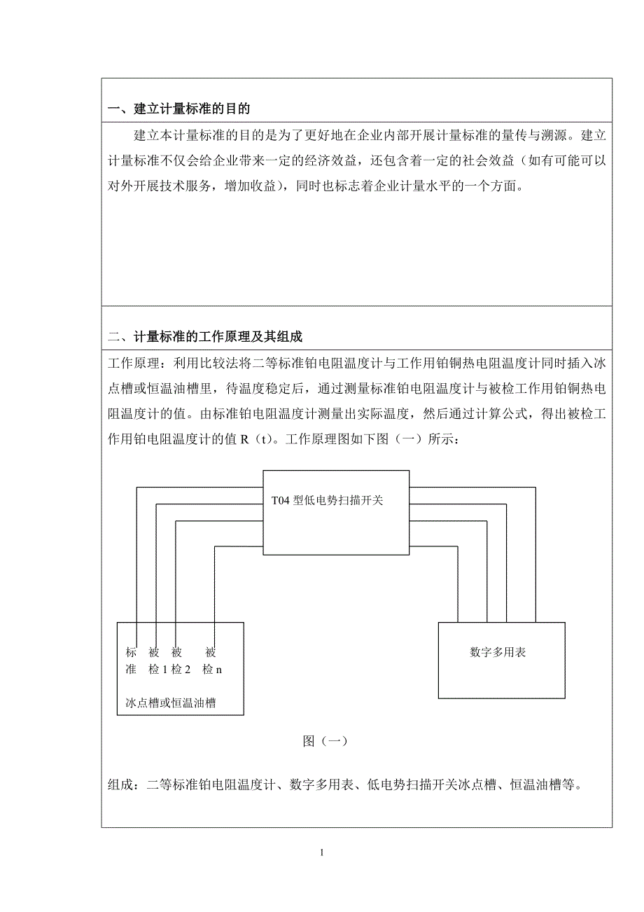 二等铂电阻温度计标准装置技术报告_第1页