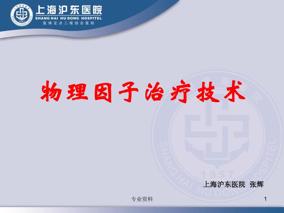 物理因子治疗技术：低中高频、红外线、激光【优质材料】_第1页