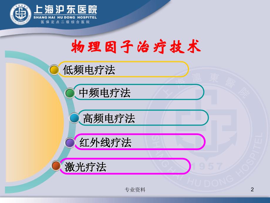 物理因子治疗技术：低中高频、红外线、激光【优质材料】_第2页