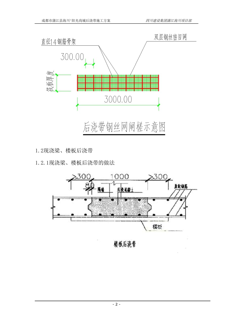 [精选]筏板基础后浇带专项施工方案_第2页