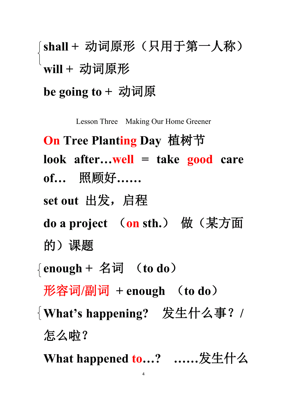 上海市新世纪英语七年级(上)知识点大全17页17页_第4页