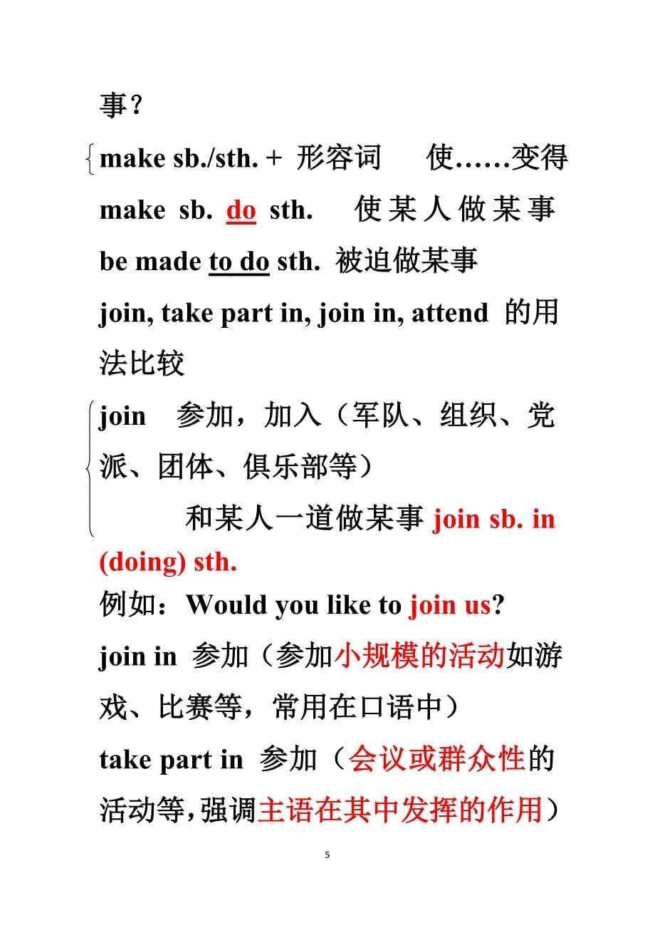 上海市新世纪英语七年级(上)知识点大全17页17页_第5页