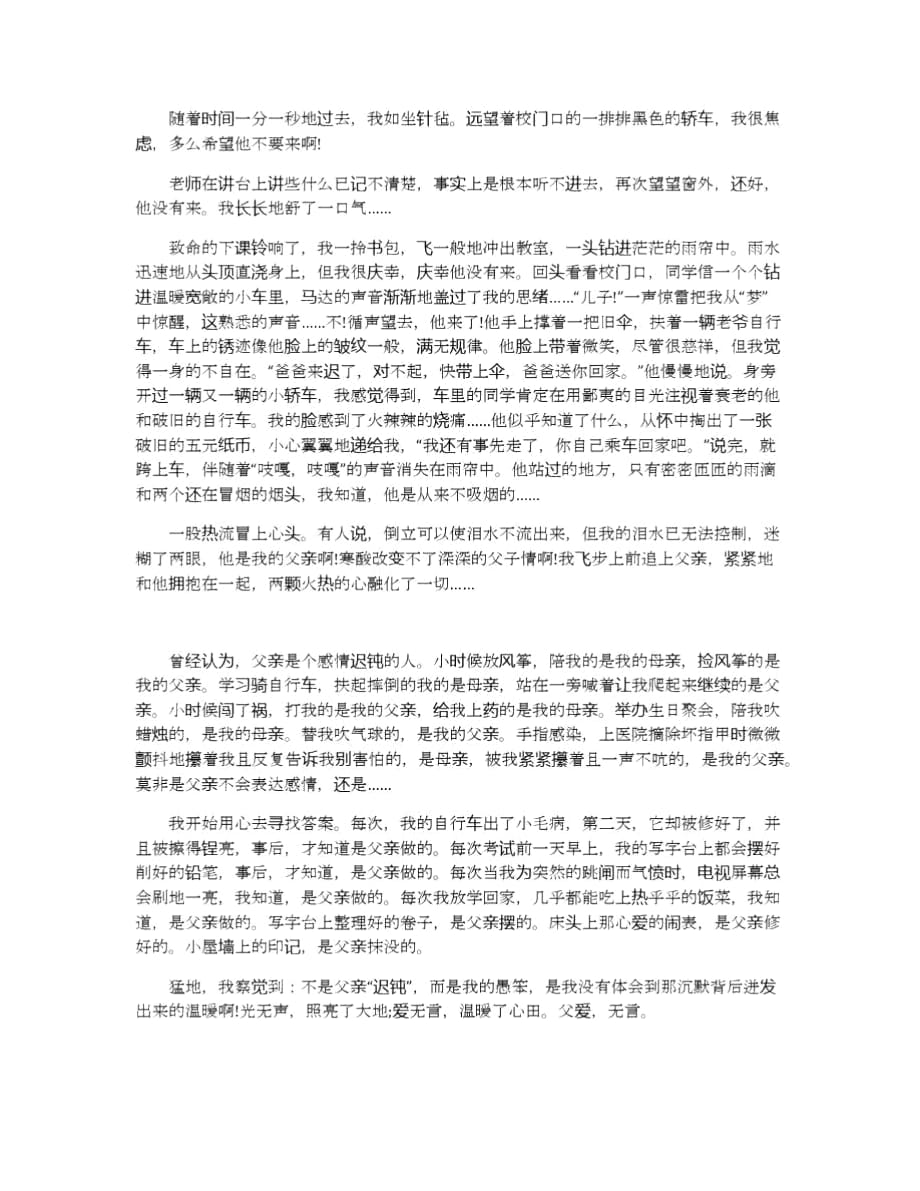 关于我的父亲的演讲稿范文5篇_第3页