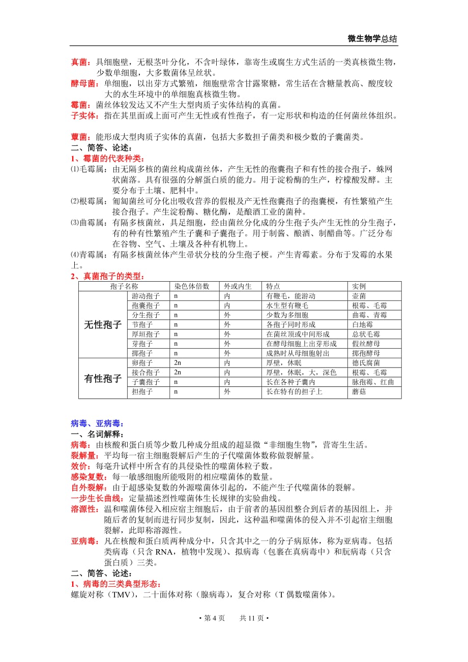 上海交通大学微生物知识点总结汇总10页10页_第4页