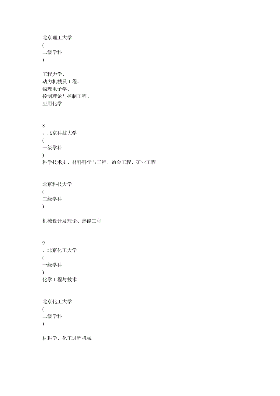 和211大学及其优势专业_第3页