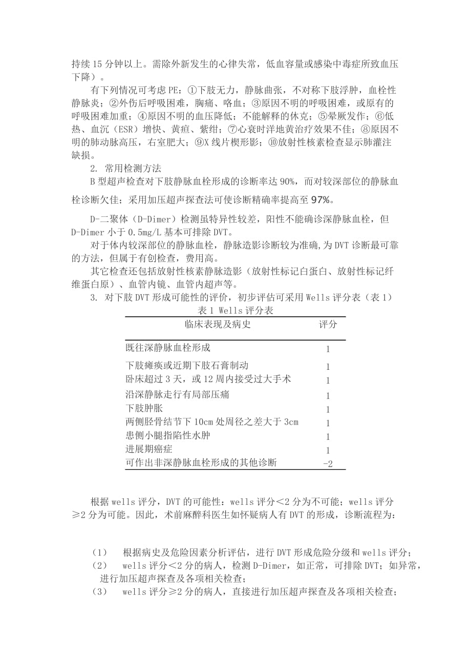 围术期深静脉血栓肺动脉血栓栓塞症的诊断、预防与治疗专家共识_第2页